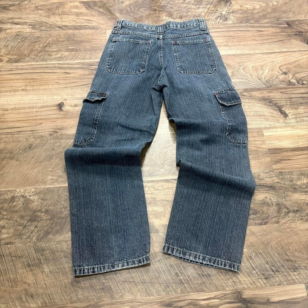 Vintage Y2K Wrangler Baggy Cargo Jeans Pants Carpenter Wide Leg 2000s Womens